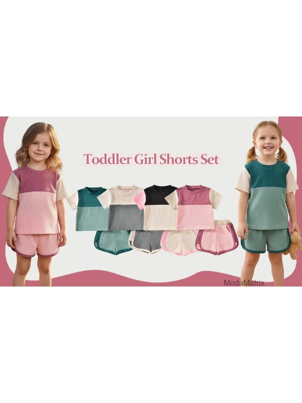 Toddler Girl 2-Piece Short Sleeve Tee & Dolphin Shorts Set
